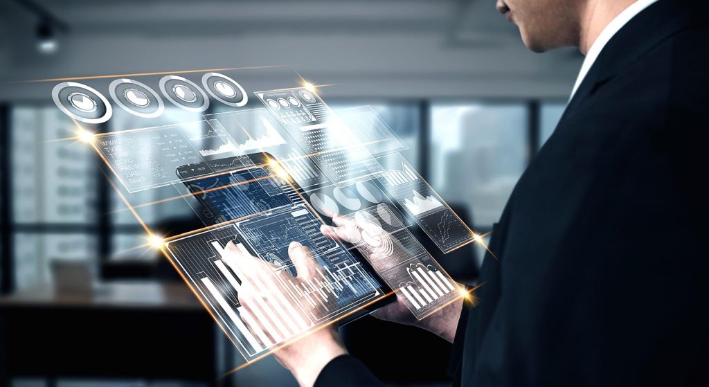Illustration représentant l’intelligence artificielle et la connexion communautaire dans les tendances business 2025